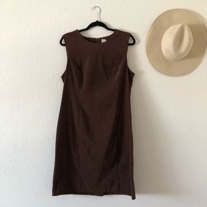 Brown Sleeveless Midi Dress
